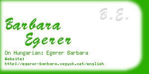 barbara egerer business card